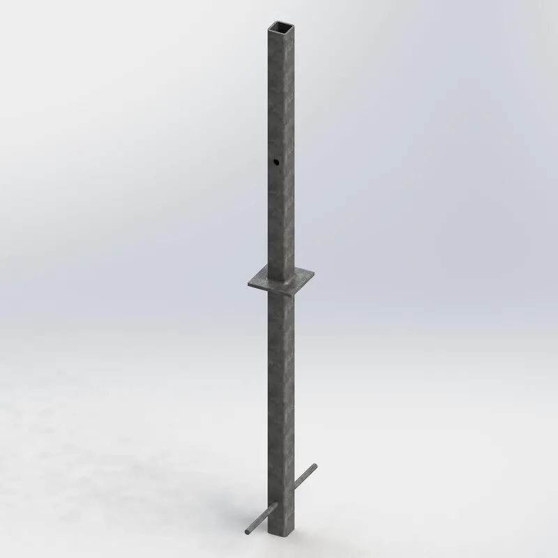 Verzinkter Betonanker mit Querstift zum Einbetonieren des Zaunpfostens