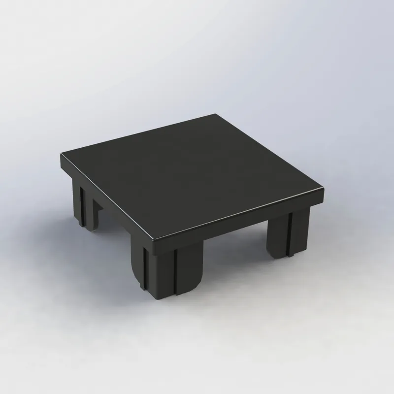 Schwarze Pfostenkappe für den Zaunpfosten 68 × 68 mm